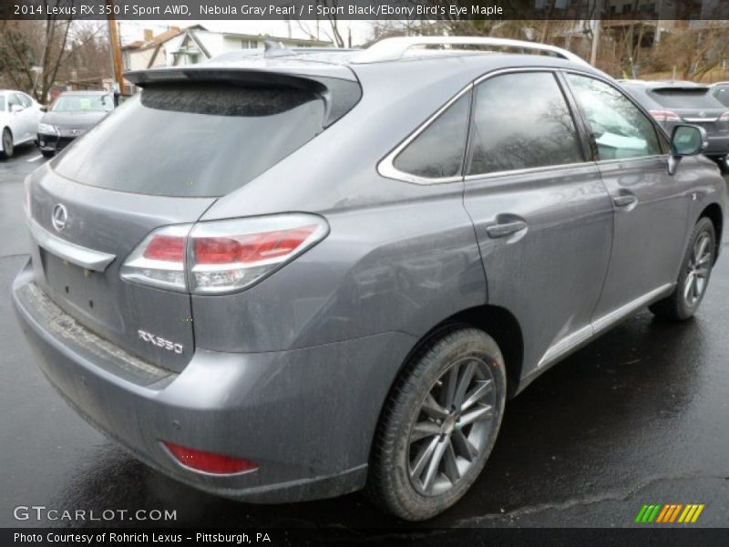Nebula Gray Pearl / F Sport Black/Ebony Bird's Eye Maple 2014 Lexus RX 350 F Sport AWD