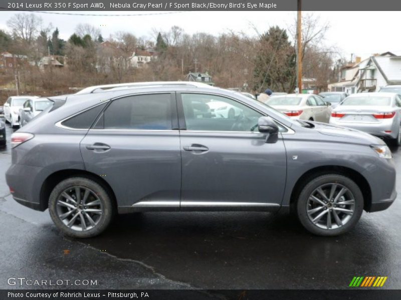 Nebula Gray Pearl / F Sport Black/Ebony Bird's Eye Maple 2014 Lexus RX 350 F Sport AWD