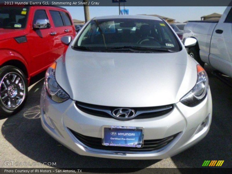 Shimmering Air Silver / Gray 2013 Hyundai Elantra GLS