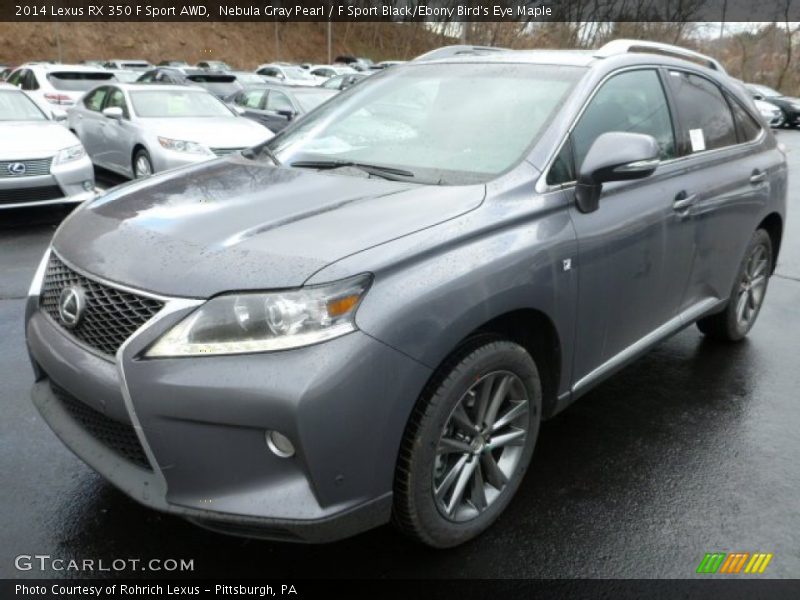 Nebula Gray Pearl / F Sport Black/Ebony Bird's Eye Maple 2014 Lexus RX 350 F Sport AWD