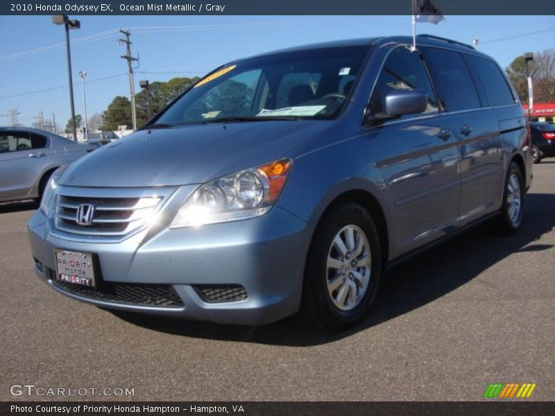 Ocean Mist Metallic / Gray 2010 Honda Odyssey EX