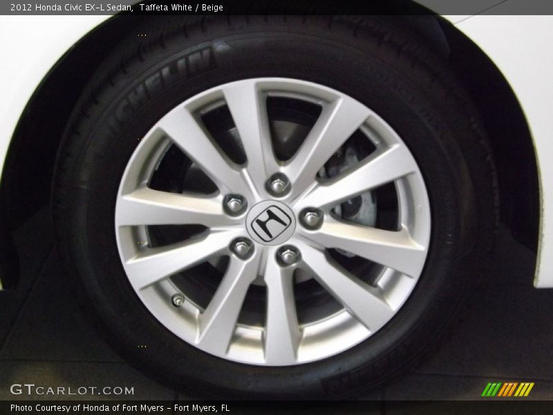 Taffeta White / Beige 2012 Honda Civic EX-L Sedan