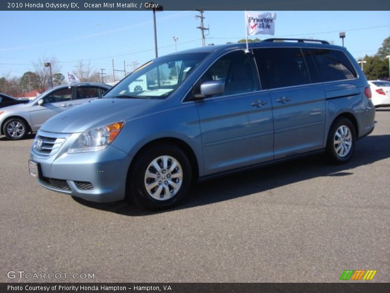 Ocean Mist Metallic / Gray 2010 Honda Odyssey EX