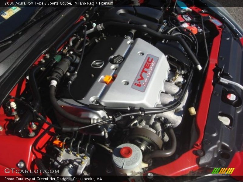  2006 RSX Type S Sports Coupe Engine - 2.0 Liter DOHC 16-Valve i-VTEC 4 Cylinder