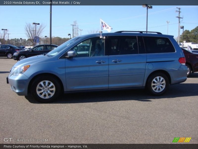 Ocean Mist Metallic / Gray 2010 Honda Odyssey EX