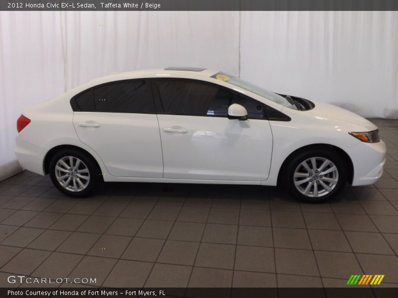 Taffeta White / Beige 2012 Honda Civic EX-L Sedan