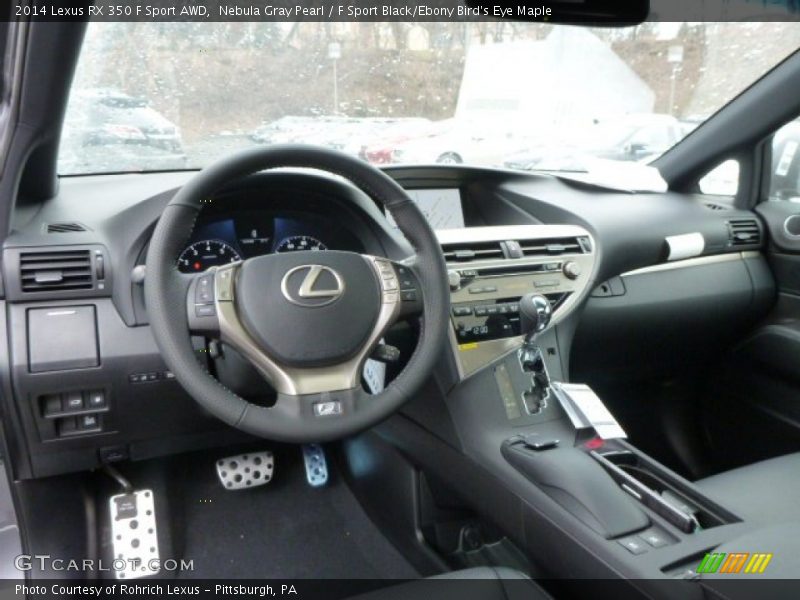 Nebula Gray Pearl / F Sport Black/Ebony Bird's Eye Maple 2014 Lexus RX 350 F Sport AWD