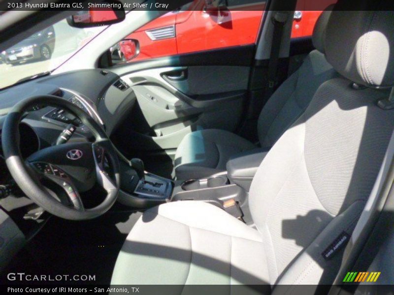 Shimmering Air Silver / Gray 2013 Hyundai Elantra GLS