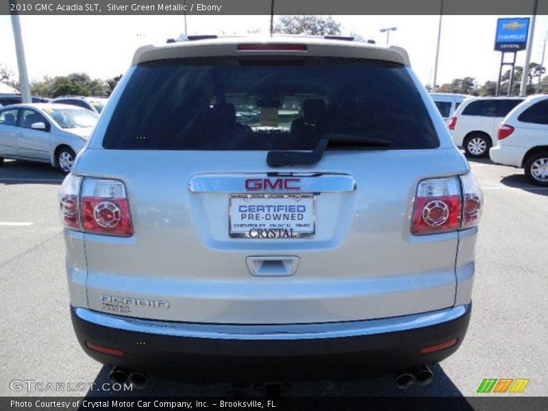 Silver Green Metallic / Ebony 2010 GMC Acadia SLT