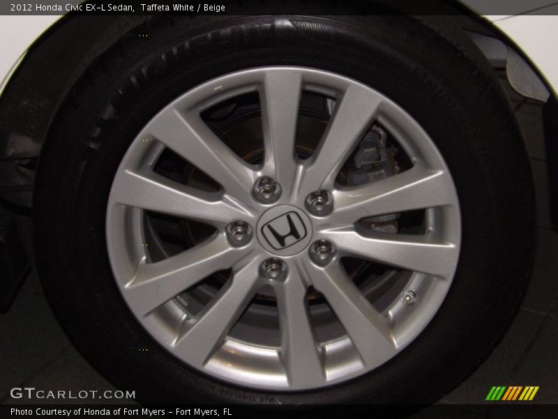 Taffeta White / Beige 2012 Honda Civic EX-L Sedan