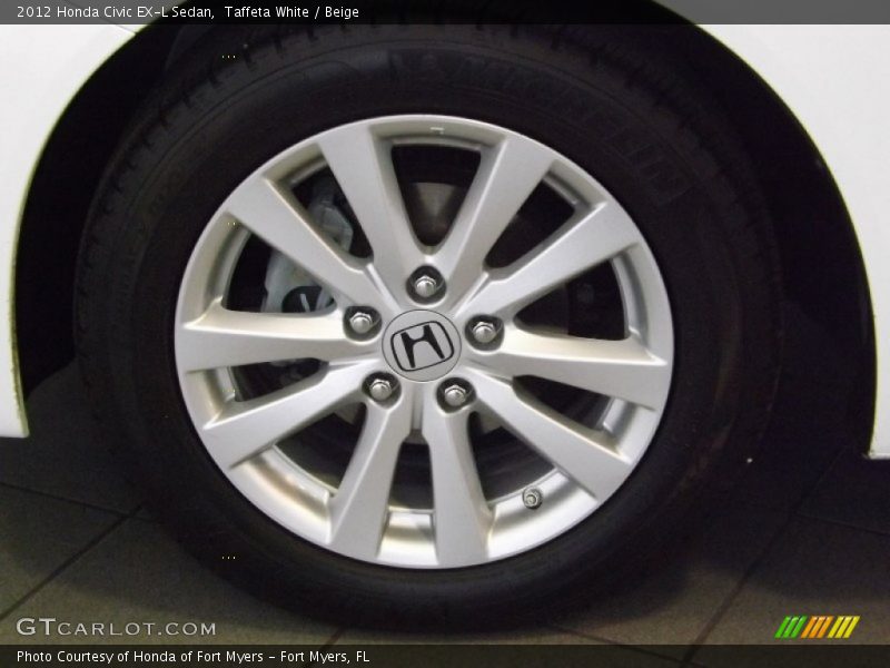Taffeta White / Beige 2012 Honda Civic EX-L Sedan