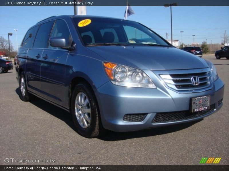 Ocean Mist Metallic / Gray 2010 Honda Odyssey EX