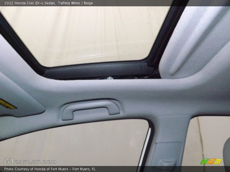 Taffeta White / Beige 2012 Honda Civic EX-L Sedan