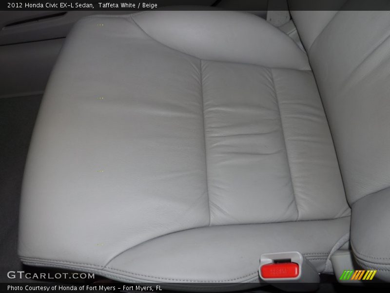 Taffeta White / Beige 2012 Honda Civic EX-L Sedan