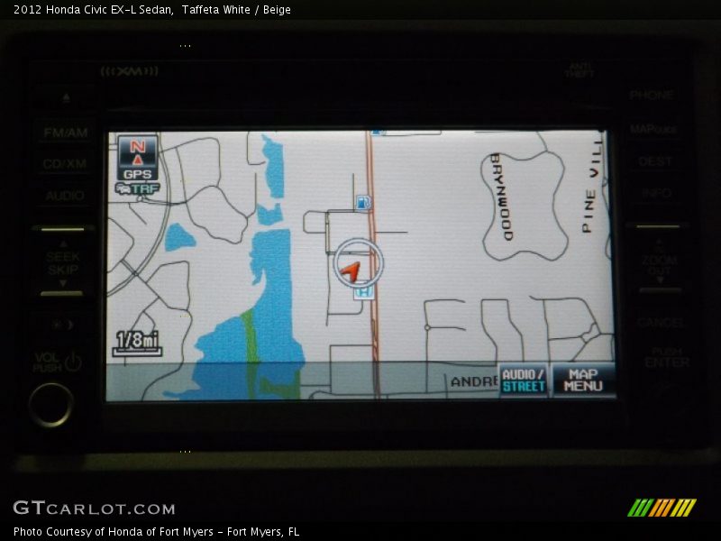 Taffeta White / Beige 2012 Honda Civic EX-L Sedan
