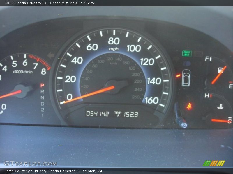Ocean Mist Metallic / Gray 2010 Honda Odyssey EX