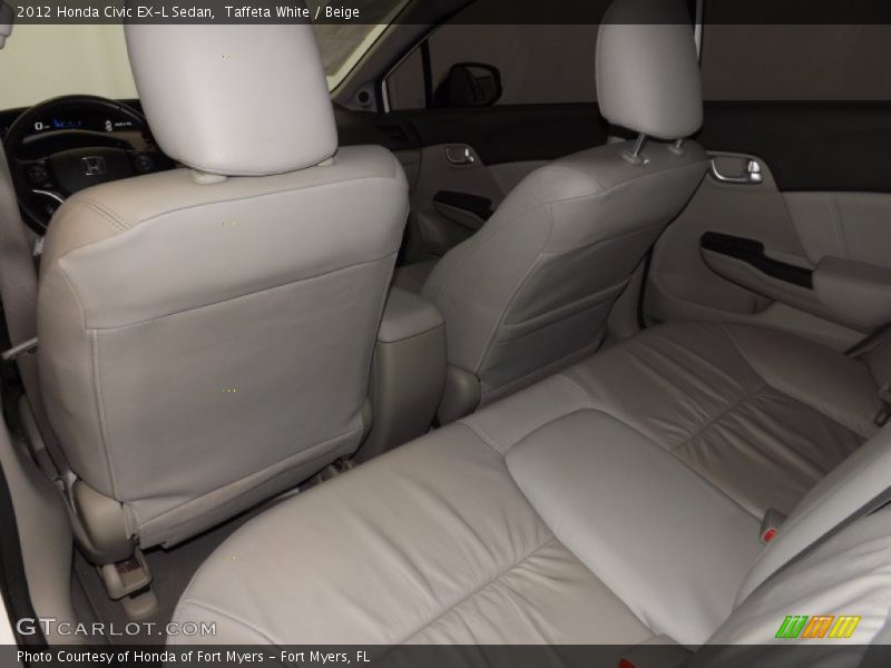 Taffeta White / Beige 2012 Honda Civic EX-L Sedan