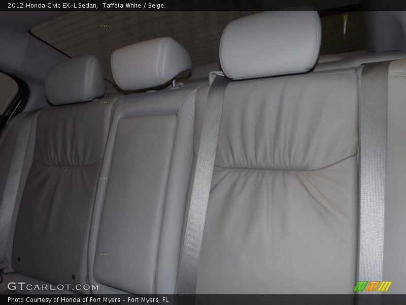 Taffeta White / Beige 2012 Honda Civic EX-L Sedan