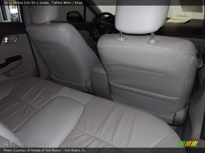 Taffeta White / Beige 2012 Honda Civic EX-L Sedan