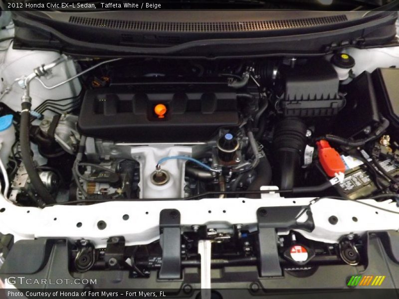 Taffeta White / Beige 2012 Honda Civic EX-L Sedan
