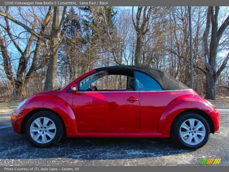 Salsa Red / Black 2008 Volkswagen New Beetle S Convertible