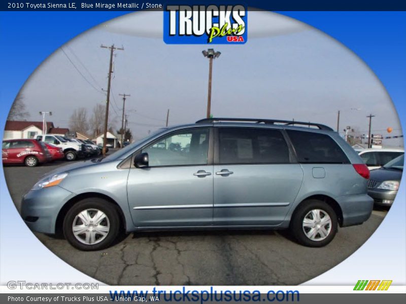 Blue Mirage Metallic / Stone 2010 Toyota Sienna LE