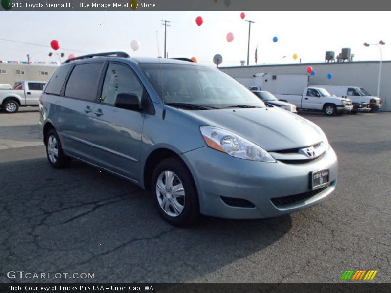 Blue Mirage Metallic / Stone 2010 Toyota Sienna LE