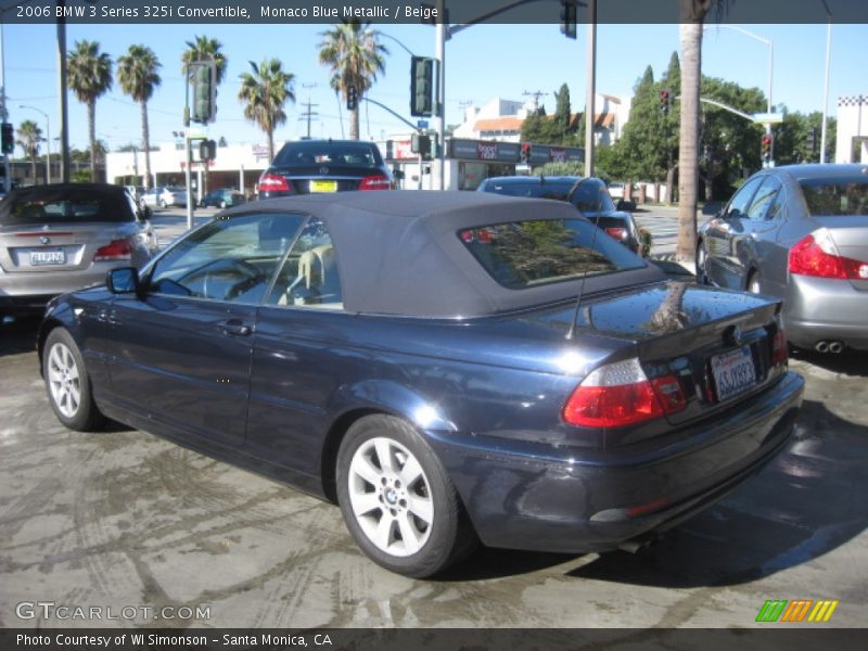 Monaco Blue Metallic / Beige 2006 BMW 3 Series 325i Convertible