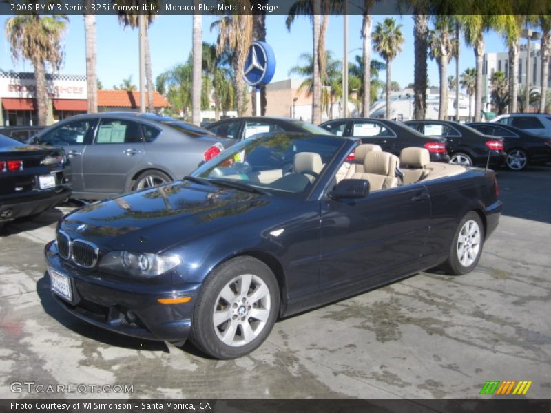 Monaco Blue Metallic / Beige 2006 BMW 3 Series 325i Convertible