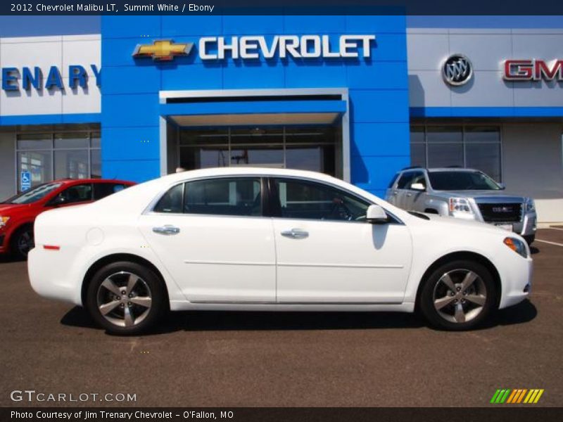 Summit White / Ebony 2012 Chevrolet Malibu LT