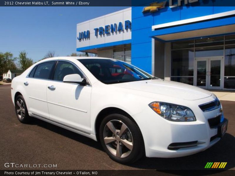 Summit White / Ebony 2012 Chevrolet Malibu LT