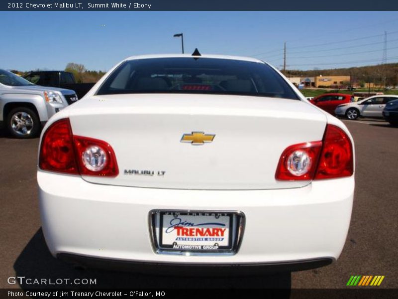 Summit White / Ebony 2012 Chevrolet Malibu LT