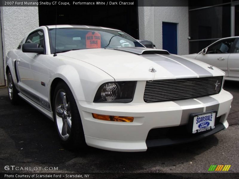 Performance White / Dark Charcoal 2007 Ford Mustang Shelby GT Coupe