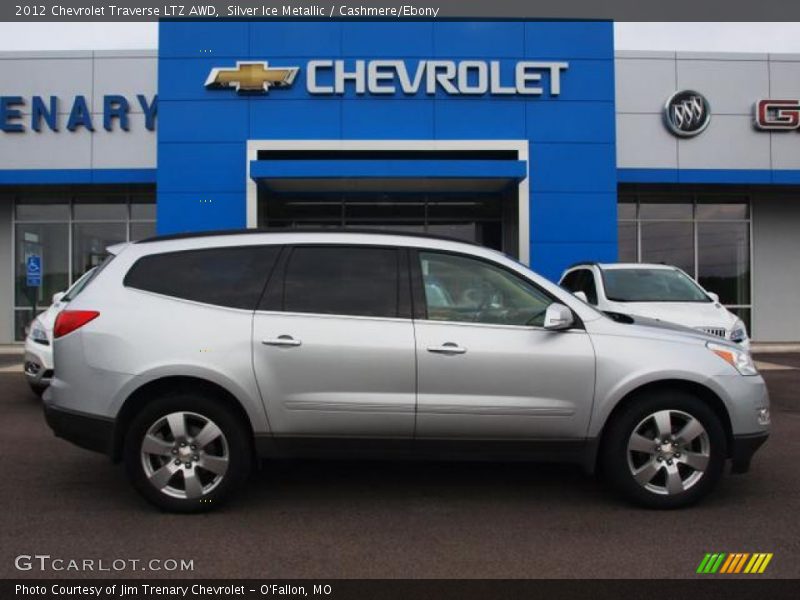 Silver Ice Metallic / Cashmere/Ebony 2012 Chevrolet Traverse LTZ AWD