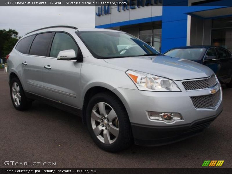 Silver Ice Metallic / Cashmere/Ebony 2012 Chevrolet Traverse LTZ AWD