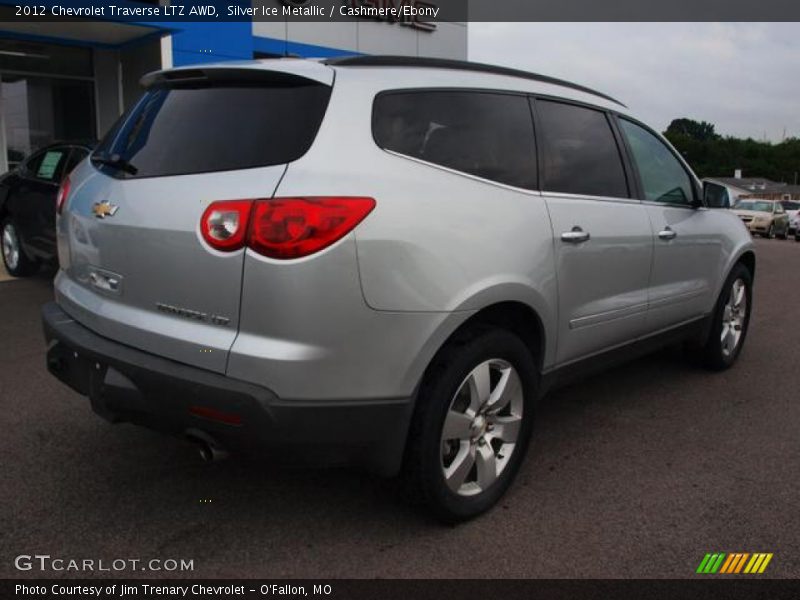 Silver Ice Metallic / Cashmere/Ebony 2012 Chevrolet Traverse LTZ AWD