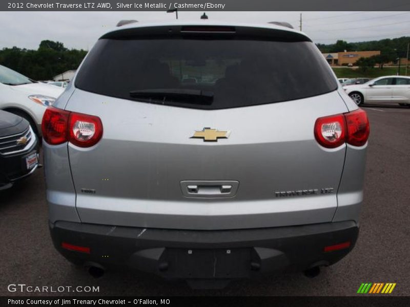 Silver Ice Metallic / Cashmere/Ebony 2012 Chevrolet Traverse LTZ AWD