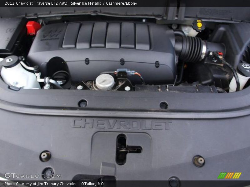 Silver Ice Metallic / Cashmere/Ebony 2012 Chevrolet Traverse LTZ AWD