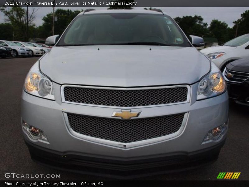 Silver Ice Metallic / Cashmere/Ebony 2012 Chevrolet Traverse LTZ AWD