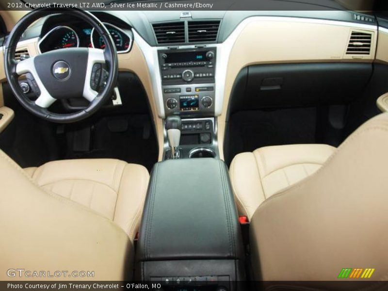 Silver Ice Metallic / Cashmere/Ebony 2012 Chevrolet Traverse LTZ AWD