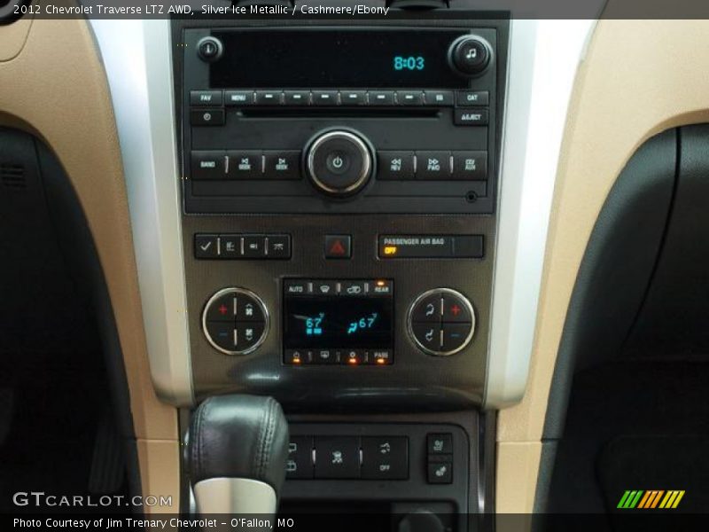 Silver Ice Metallic / Cashmere/Ebony 2012 Chevrolet Traverse LTZ AWD