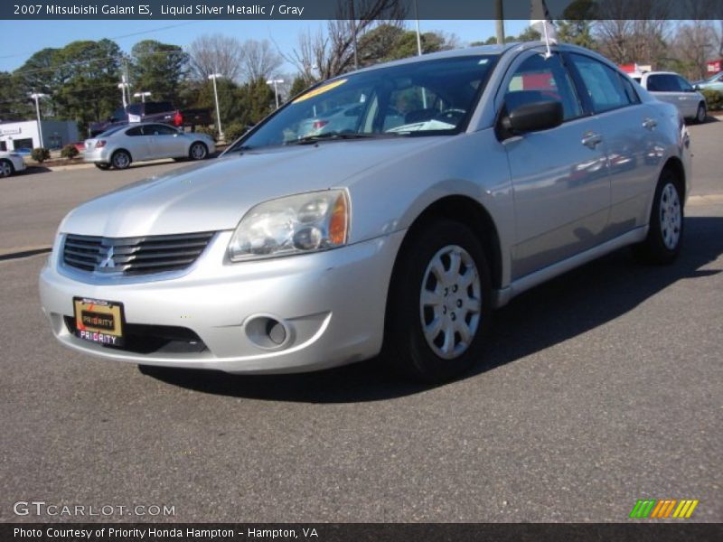 Liquid Silver Metallic / Gray 2007 Mitsubishi Galant ES