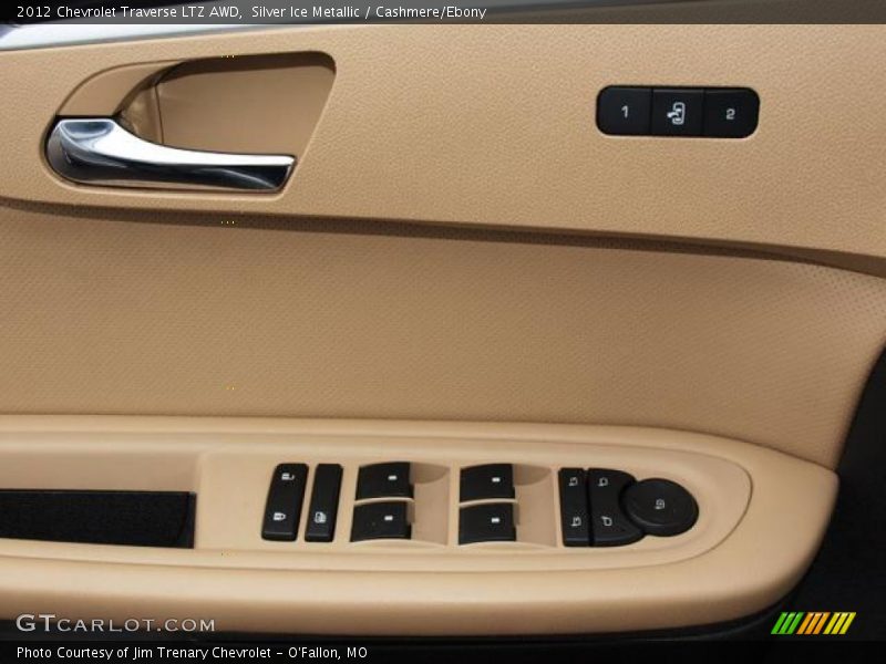 Silver Ice Metallic / Cashmere/Ebony 2012 Chevrolet Traverse LTZ AWD