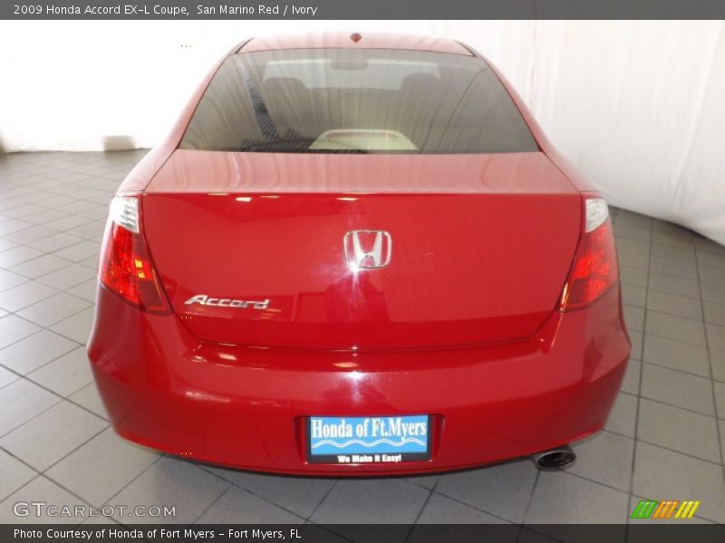 San Marino Red / Ivory 2009 Honda Accord EX-L Coupe