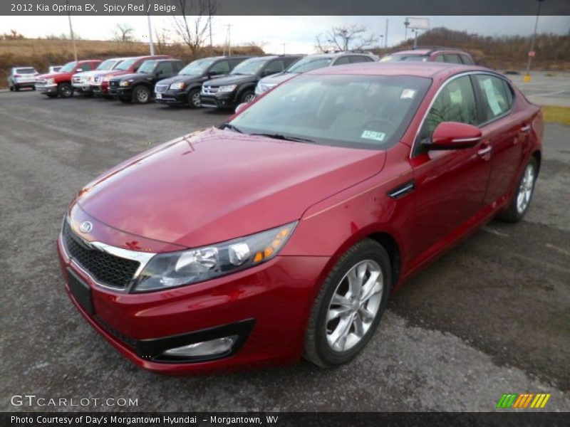 Spicy Red / Beige 2012 Kia Optima EX