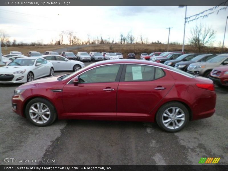Spicy Red / Beige 2012 Kia Optima EX