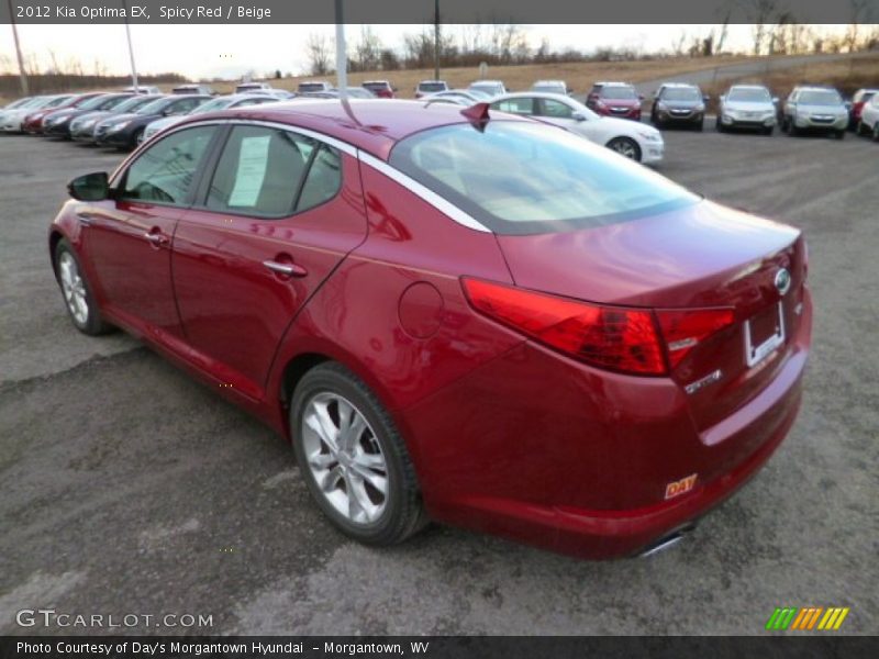 Spicy Red / Beige 2012 Kia Optima EX