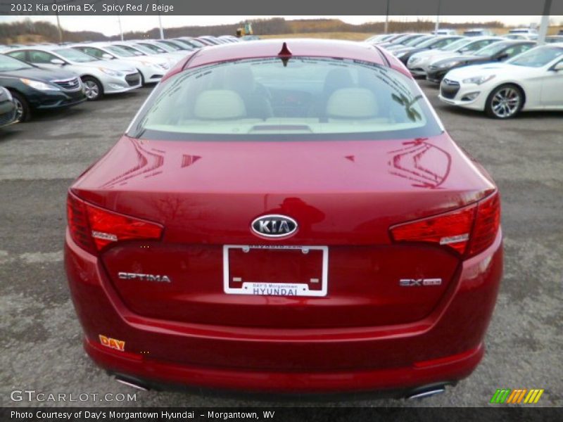 Spicy Red / Beige 2012 Kia Optima EX