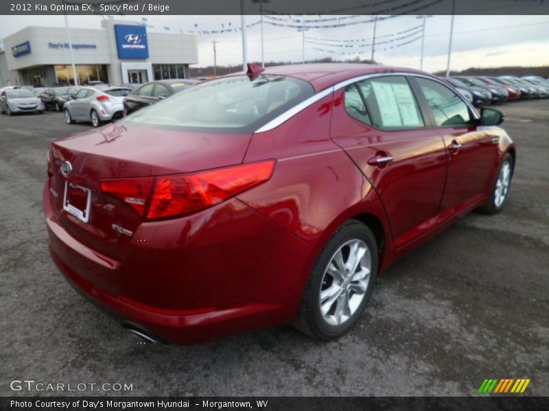 Spicy Red / Beige 2012 Kia Optima EX