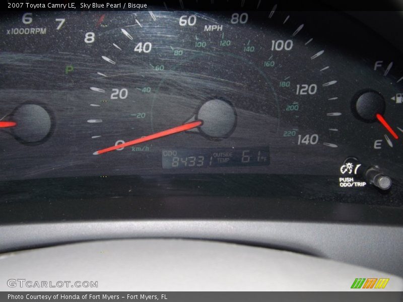 Sky Blue Pearl / Bisque 2007 Toyota Camry LE